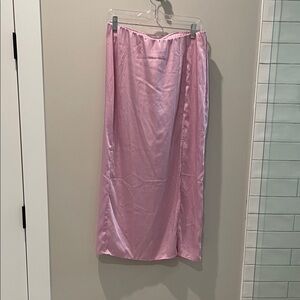 A new day High waisted Pink Satin Skirt size M